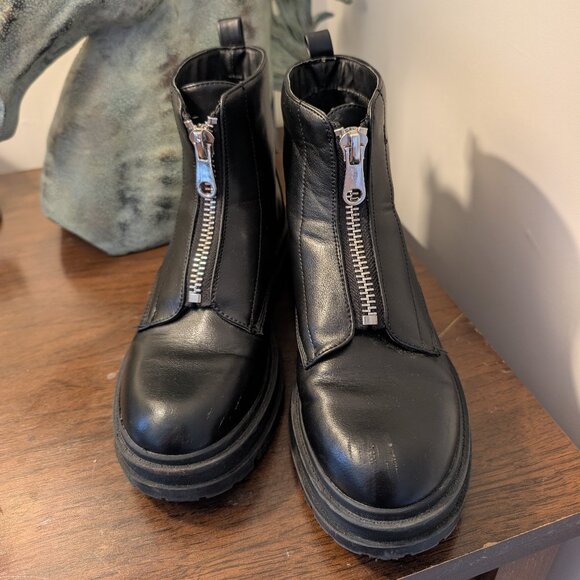 Indigo Run Combat Zip up Boots - Picture 1 of 4